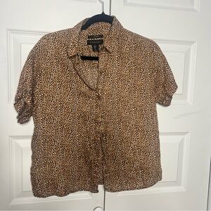 Tahari Linen Button-Up Shirt – Women’s Small